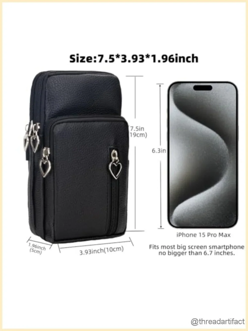 Small Crossbody Bag for Women - Mini Phone Purse with Wallet - Nylon Arm Bag